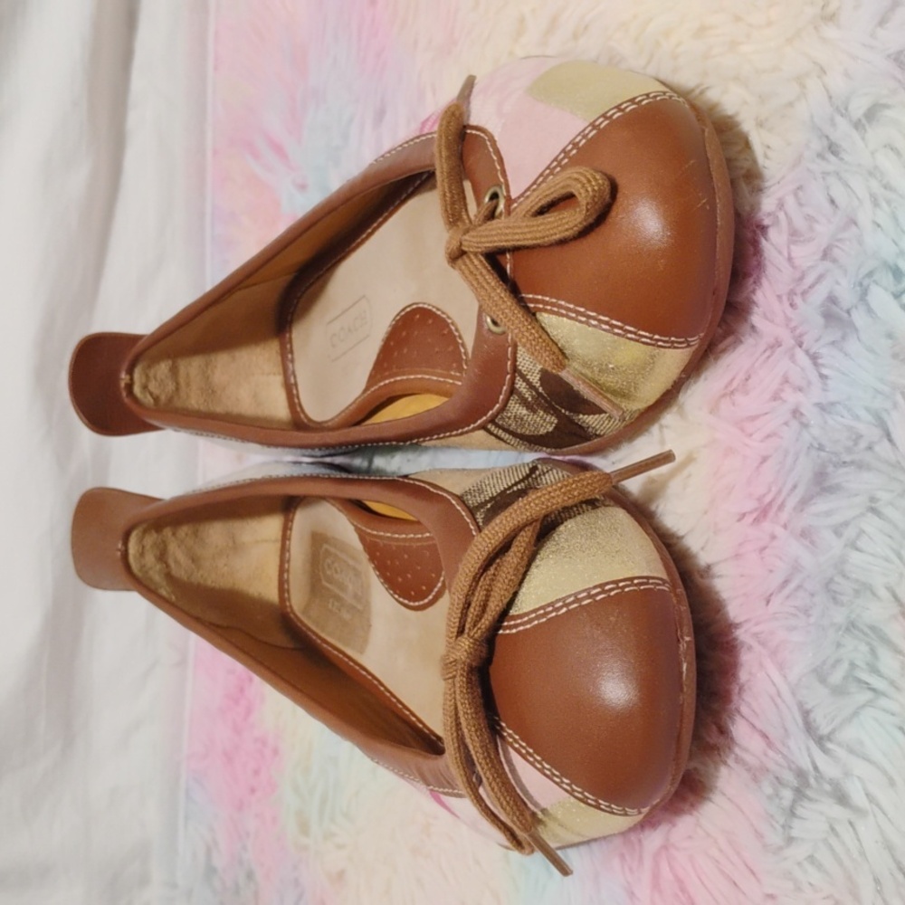 SALE! NWOT Coach Patchwork Jenilee Flats Sz.8.5 No Tags Or Box (X-100 CRATE) - Picture 4 of 16
